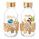Bottles in glass with grapefruit decoration, golden 125 ml s1