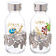Bottles in glass with grapefruit decoration, silver tone 125 ml s1