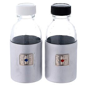 Butelki 125 ml ze szkła i osłonka z aluminium