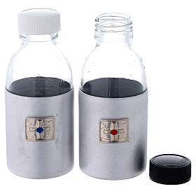 Butelki 125 ml ze szkła i osłonka z aluminium