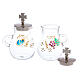 Hand painted water and wine set in silver plated brass s3