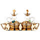 Hand-painted golden brass set for water and wine s1