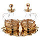 Palermo cruets, 24K gold plated brass s1