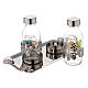 Hand painted cruet set in nickel-plated brass 125 ml grapes and leaves s2