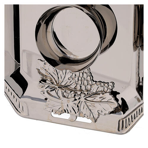 Handbemalte Messkännchen aus Glas mit silberfarbigem Tablett aus Messing, Modell Como (160 ml) 3