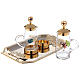 Fiesole ampoule set in golden brass with handmade decorations 130 ml s2