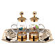 Fiesole cruet set gold plated brass and handmade decorations 130 ml s1