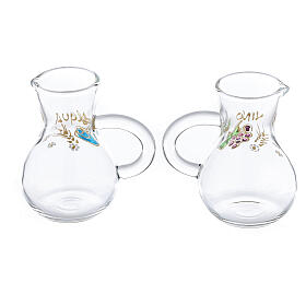 Parma glass cruets painted by hand 75 ml