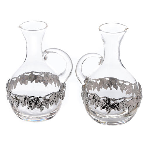 Paar von Messkännchen aus Glas und Messing, Modell Venedig (200 ml) 2