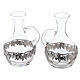 Pair of glass and brass Venice ampoules 200 ml s2