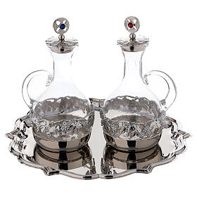 Set von Messkännchen (Paar) aus Glas mit handgefertigten Dekorationen, Modell Venedig (200 ml)