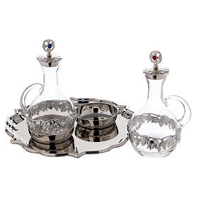 Set von Messkännchen (Paar) aus Glas mit handgefertigten Dekorationen, Modell Venedig (200 ml)