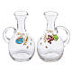 Set pair of Venice glass ampoules with handmade decorations ml. 200 s1