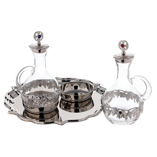 Venise glass cruet set with decorated by hand 200 ml 2