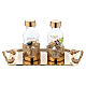 Set of hand painted ampoules with 24k gold plated brass 125 ml s1