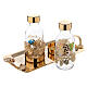 Set of hand painted ampoules with 24k gold plated brass 125 ml s2