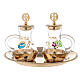 Water and wine service Parma model in golden brass 24K ml 75 s1