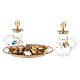 Water and wine service Parma model in golden brass 24K ml 75 s2