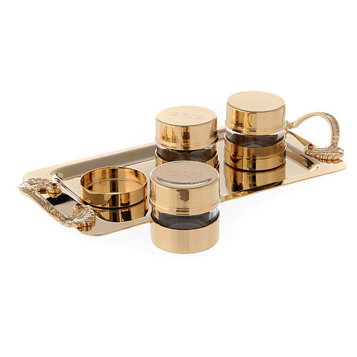 Triple oil stock in 24-karat gold plated brass 2