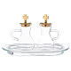Parma cruets gold plated brass and glass s1