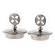 Pair of 24K silver plated brass caps for Bologna model s1