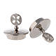 Pair of 24K silver plated brass caps for Bologna model s2
