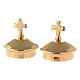 Pair of caps for jugs model Fiesole-Como golden brass 24K s1