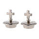 Lids simple cross silver-plated brass for Venise-Rome cruets s1