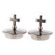 Lids with simple cross silver-plated for Bologna cruets s1