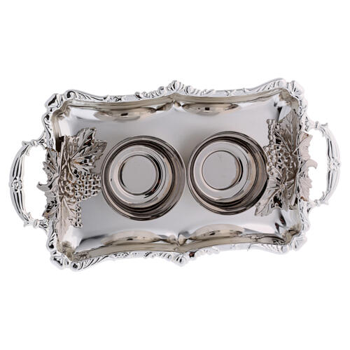 Paar Wasser- und Weinkrüge aus vernickeltem Messing Parma Modell, 75 ml 4