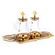 Service for water and wine golden brass 24k model Parma s3