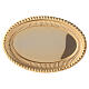 Cruet tray oval golden brass for mass 24x16 cm s2