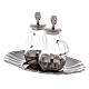 Cruets with decorations and silver tray s3