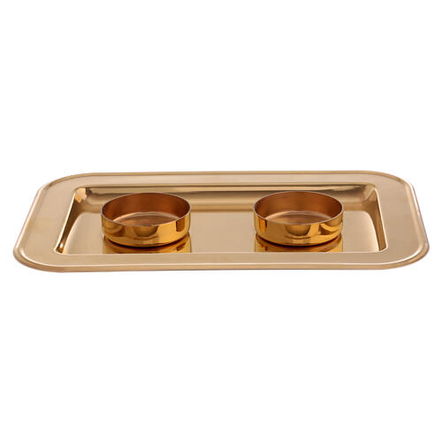 Tray with cruets, Molina, gold plated stainless steel 4