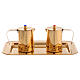 Tray with cruets, Molina, gold plated stainless steel s1