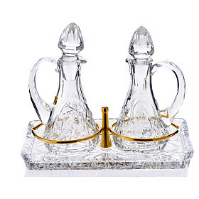 Crystal Cruet Set Complete With Tray