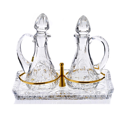 Crystal Cruet Set Complete With Tray 1