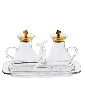 Holyart Ampolline In Vetro Con Vassoio In Ottone Dorato - Set 2 Ampulle Da 100 Ml Per Vino E Acqua - 6
