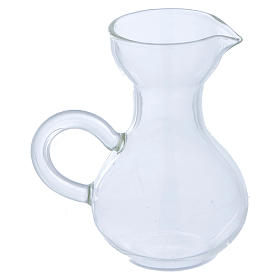 Holyart Ampolline In Vetro Soffiato Per Acqua E Vino, Fatte A Mano, Decorate, Capacità 75 Ml, Altezza 8 Cm, Bologna, Coppia