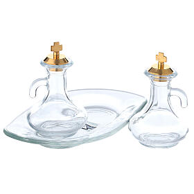 Coppia ampolline con vassoio vetro 50 ml