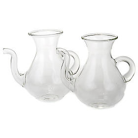 Cruets in glass with spout