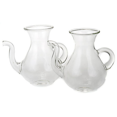 Cruets in glass with spout 1
