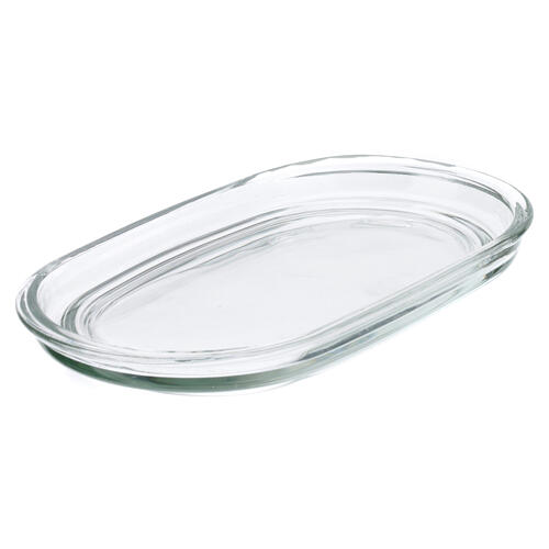 Tablett oval aus Glas 18 x 10 cm 2