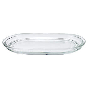 Oval Glass Cruet Tray 18x10 cm