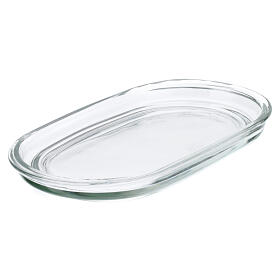Oval Glass Cruet Tray 18x10 cm