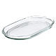 Oval glass cruet tray 18x10 cm s2