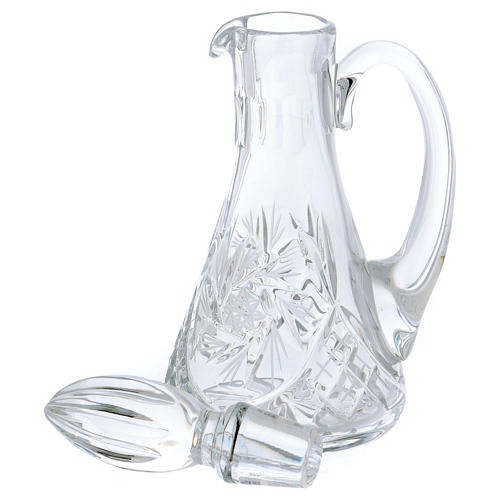 Cruet set for mass in crystal with rectangular carrying tray 3