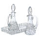 Cruet set for mass in crystal with rectangular carrying tray s2