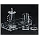 Vassoio e ampolle con croce in plexiglass 100 ml s3