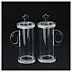 Vassoio e ampolle con croce in plexiglass 100 ml s4